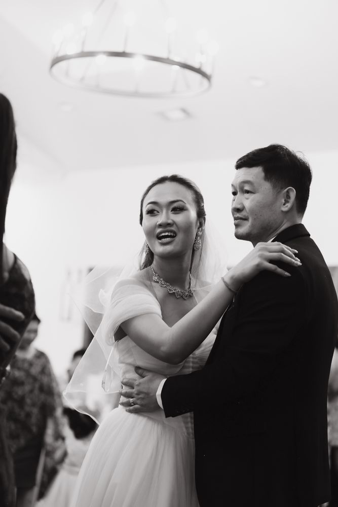 Bride and groom sharing their first dance